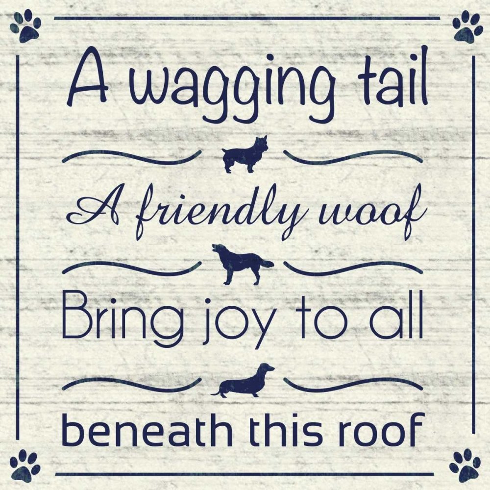 Posterazzi PDXGLSQ105BLARGE Wagging Tail Photo Print, 24 x 24, Multi