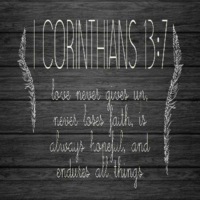 Posterazzi PDXKAPL326ALARGE I Corinthians 13 7 Photo Print, 36 x 15, Multi