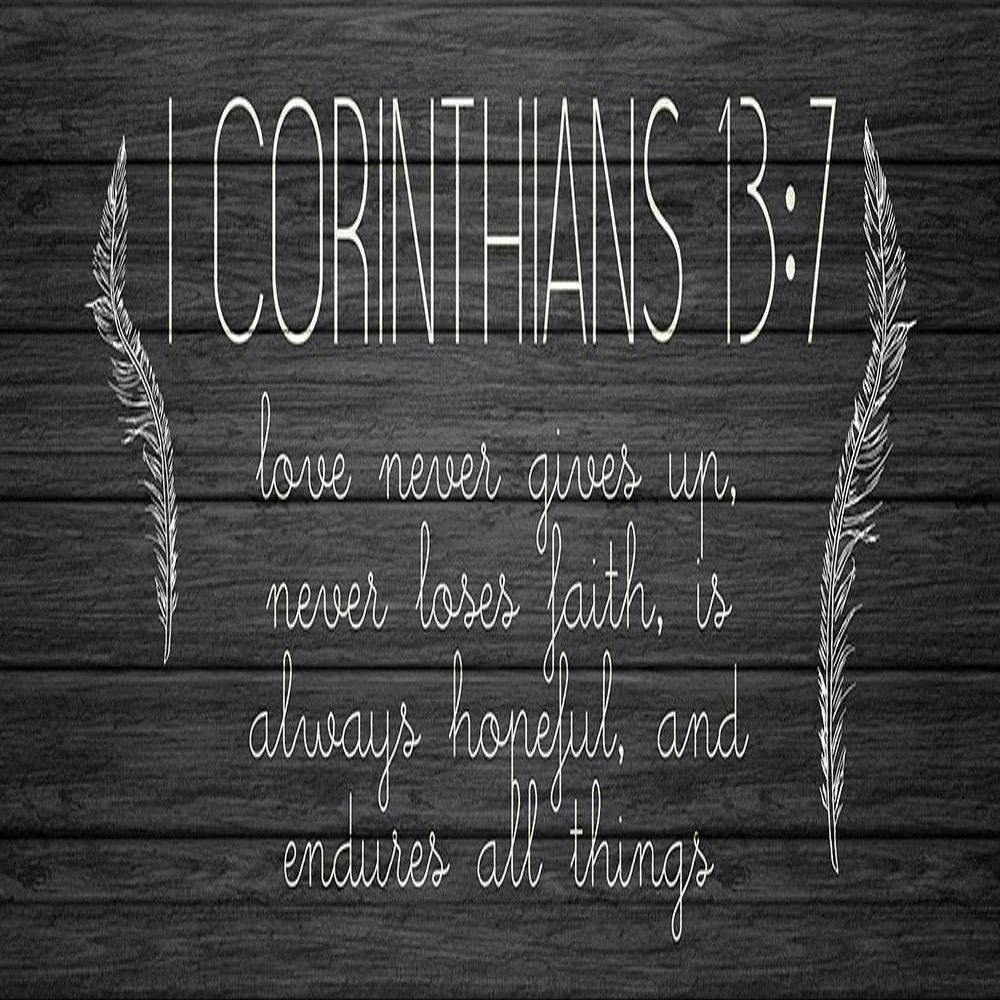 Posterazzi PDXKAPL326ALARGE I Corinthians 13 7 Photo Print, 36 x 15, Multi
