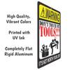 ATX CUSTOM SIGNS - Funny Warning Sign - Don't Touch My Tools!!! It's not Worth Your Life! Metal Warning Sign view 2