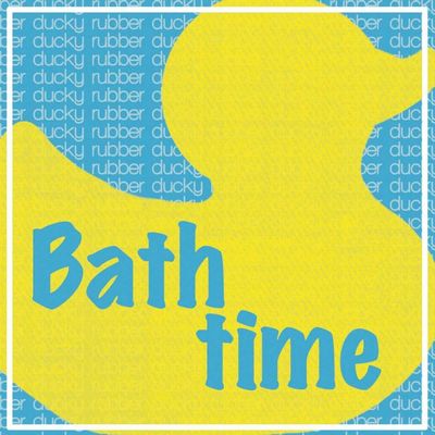 Posterazzi PDXGLSQ030BLARGE Bath Time Ducky Photo Print, 24 x 24, Multi