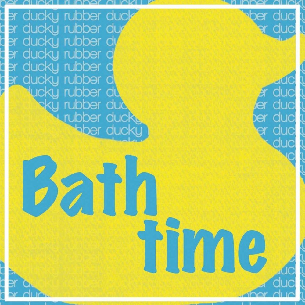 Posterazzi PDXGLSQ030BLARGE Bath Time Ducky Photo Print, 24 x 24, Multi