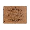 LifeSong Milestones Personalized 1st Wedding Anniversary Guest Book for Couple - Husband and Wife 1 Year of Marriage Celebration, Wooden Walnut Signature Registry Guest Book (Walnut(Egvd)) view 1