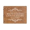 LifeSong Milestones Personalized 10th Wedding Anniversary Guest Book for Couple - Husband and Wife 10 Years of Marriage Celebration, Wooden Walnut Signature Registry Guest Book (Walnut) view 1