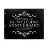 LifeSong Milestones Personalized 15th Wedding Anniversary Guest Book for Couple - Husband and Wife 15 Years of Marriage Celebration, Wooden Black Signature Registry Guest Book (Black) view 1