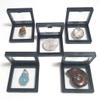 Black Transparent 3D Floating Frame Display Holder/Box/Frames for Challenge Coins, AA Medallions, Antique, Jewelry, 2.75 x 2.75 x 0.75 Inches (Set of 5 pcs) view 3