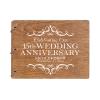 LifeSong Milestones Personalized 15th Wedding Anniversary Guest Book for Couple - Husband and Wife 15 Years of Marriage Celebration, Wooden Walnut Signature Registry Guest Book (Walnut) view 1
