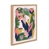 Kate and Laurel Sylvie Myriam's Garden Framed Canvas Wall Art by Myriam Van Neste, 18x24 Natural, Nature-Inspired Wall Decor view 2