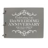 LifeSong Milestones Personalized 15th Wedding Anniversary Guest Book for Couple - Husband and Wife 15 Years of Marriage Celebration, Wooden Grey Signature Registry Guest Book (Grey) view 1