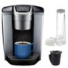 Keurig C K-Elite Maker, Single Serve K-Cup Pod Brewer, with Iced Coffee Capability, Extra Included, 75oz, Brushed Silver Plus Filter Bundle view 1