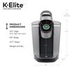 Keurig C K-Elite Maker, Single Serve K-Cup Pod Brewer, with Iced Coffee Capability, Extra Included, 75oz, Brushed Silver Plus Filter Bundle view 4