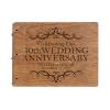 LifeSong Milestones Personalized 10th Wedding Anniversary Guest Book for Couple - Husband and Wife 10 Years of Marriage Celebration, Wooden Walnut Signature Registry Guest Book (Walnut (Egvd)) view 1