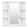 Kcelarec White Small Modern Medicine Cabinet, Bathroom Wall Mounted Storage Cabinet view 1