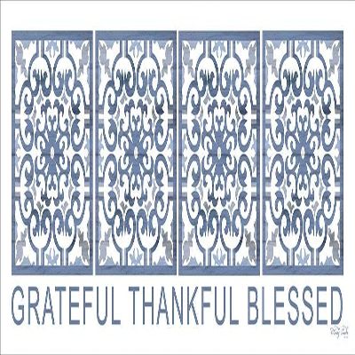 Posterazzi PDXCIN1189LARGE Grateful, Thankful, Blessed Photo Print, 36 x 9, Multi