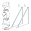 HOME MASTER HARDWARE Heavy Duty Closet Shelf Rod Brackets Supports 250lbs, Wall Mounted Closet Shelves Bracket with Rod Shelving Support, White with Screws 10-Pack view 2