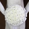 Amosfun Wedding Flower Bouquet Holding Creme Bouquet Artificial Rose Crystals Decor of Flowers Wedding Ramo De Flores Artificiales Bouquets Props White Korean Bride view 4