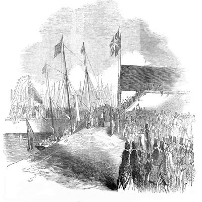 Posterazzi DPI12329873LARGE The Illustrated London News Etching from 1854.her Majesty Arriving at Grisby Photo Print, 38 x 24, Multi