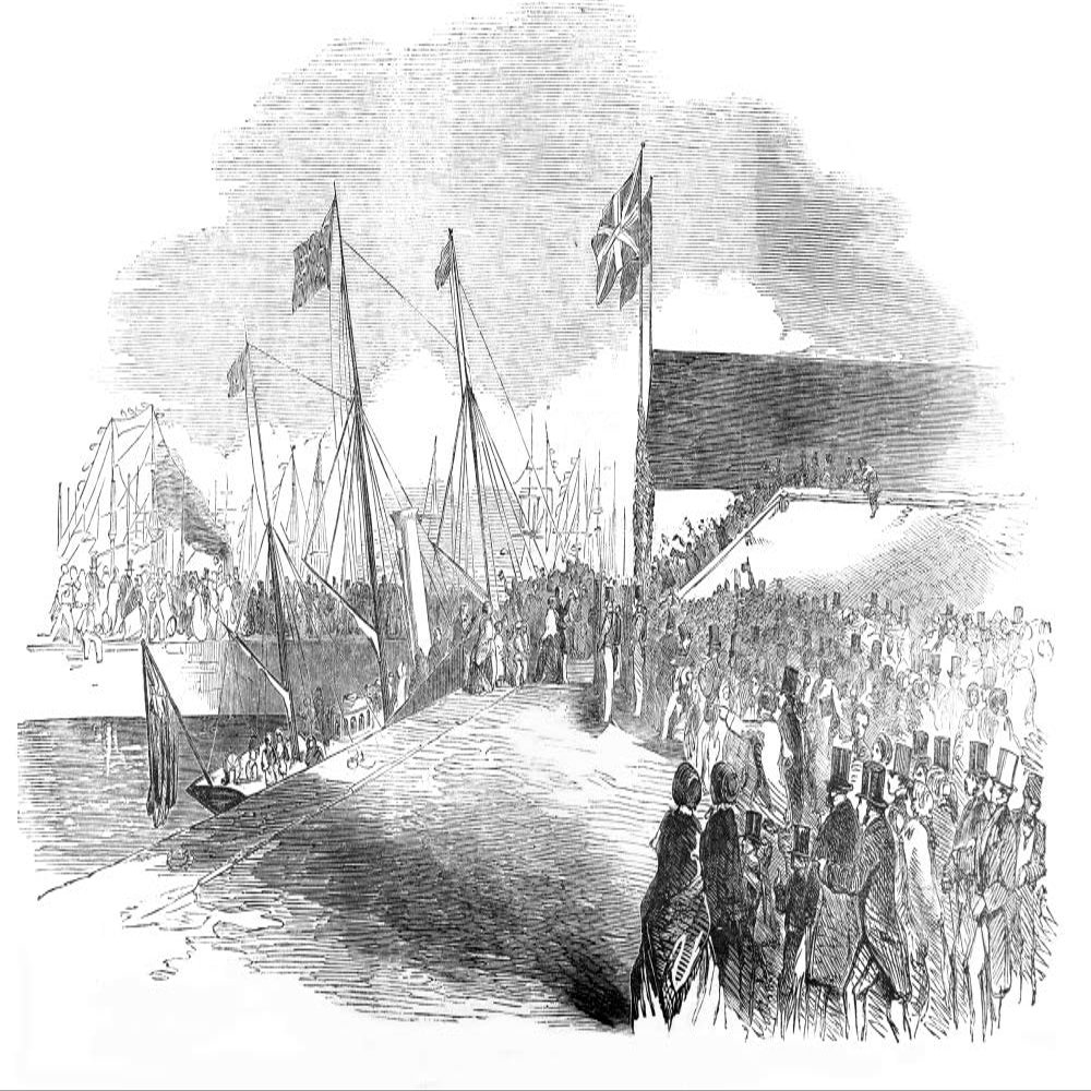Posterazzi DPI12329873LARGE The Illustrated London News Etching from 1854.her Majesty Arriving at Grisby Photo Print, 38 x 24, Multi