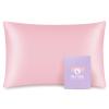 OLESILK 100% Mulberry Silk Toddler Pillowcase for Hair and Skin, Both Sides 19 Momme Pure Natural Silk Travel Pillow Cases with Hidden Zipper, 13"x 18", Pink view 1