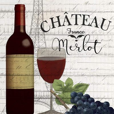 Posterazzi PDXKASQ1547ALARGE Vino Paris 1 Photo Print, 24 x 24, Multi