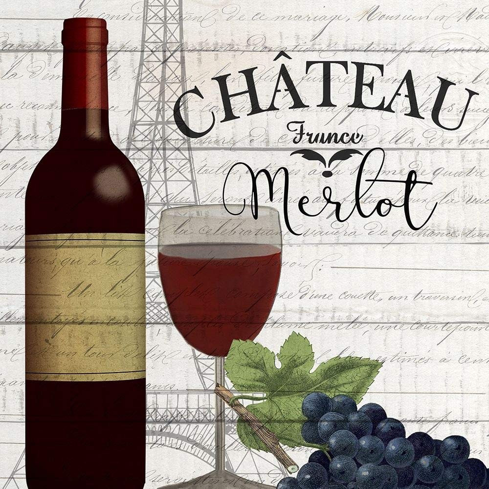 Posterazzi PDXKASQ1547ALARGE Vino Paris 1 Photo Print, 24 x 24, Multi
