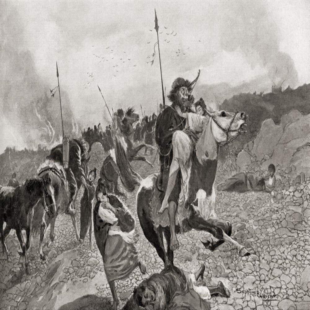 Posterazzi DPI12310096LARGE an Early Hun Raid, China 1st Century Bc. from Hutchinson's History of The Nations, Published 1915 Photo Print, 34 x 22, Multi