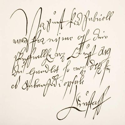 Posterazzi DPI12310478LARGE, Aka Gustav Vasa, 1496-1560. King of Sweden. Hand Writing Sample and Signature Photo Print, 36 x 24, Multi