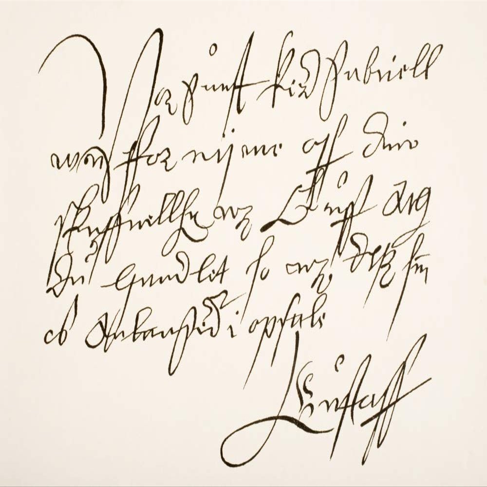 Posterazzi DPI12310478LARGE, Aka Gustav Vasa, 1496-1560. King of Sweden. Hand Writing Sample and Signature Photo Print, 36 x 24, Multi