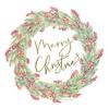 Posterazzi PDXCIN1601LARGE Candy Cane Wreath Photo Print, 24 x 24, Multi view 1