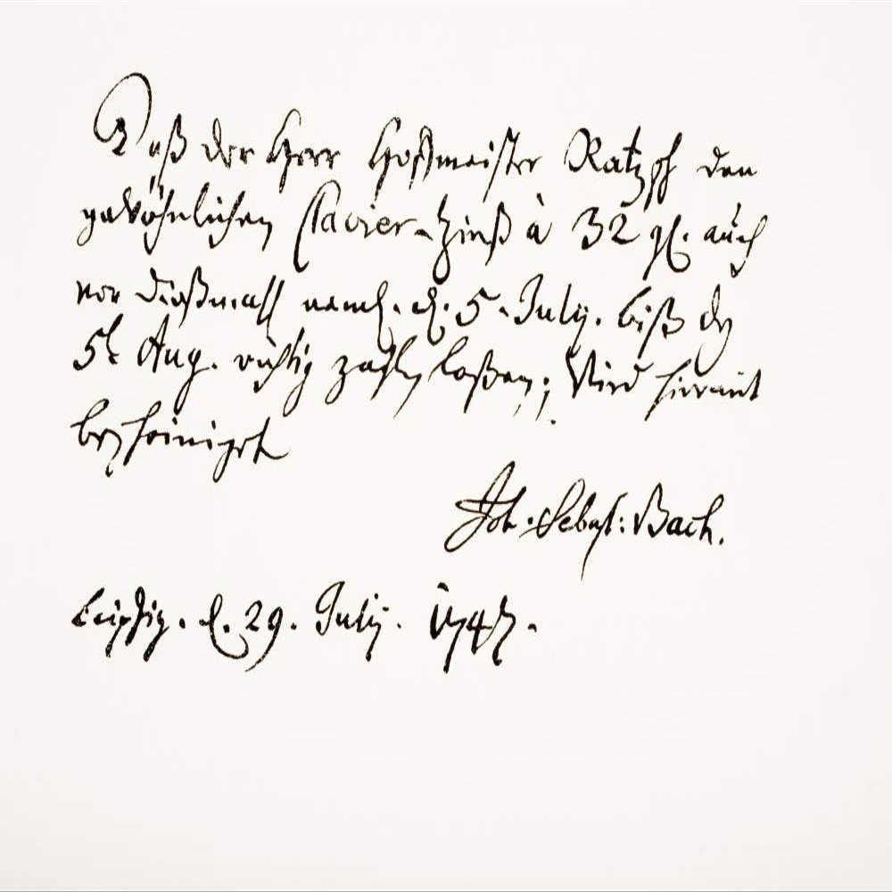 Posterazzi DPI12310476LARGE Johann Sebastian Bach, 1685-1750. German Composer and Musician. Hand Writing Sample Photo Print, 36 x 24, Multi
