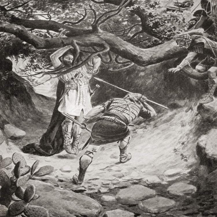Posterazzi DPI12332632LARGE The Death of Absalom or Avshalom During The Battle of The Wood of Ephraim. from Hutchinson's History of The Nations, published 1915 Photo Print, 24 x 32, Multi
