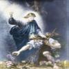 Posterazzi DPI12329386LARGE Magic Lantern Hand Coloured Slide Circa 1900. A Pilgrim's Progress by John Bunyan. Life Or Death The Man with The Muck Rake Photo Print, 24 x 36, Multi view 1