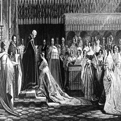 Posterazzi DPI12330018LARGE The Life and Times of Queeen 1901.Queen Victoria Receiving The Sacrament at Her Coronation Photo Print, 38 x 24, Multi