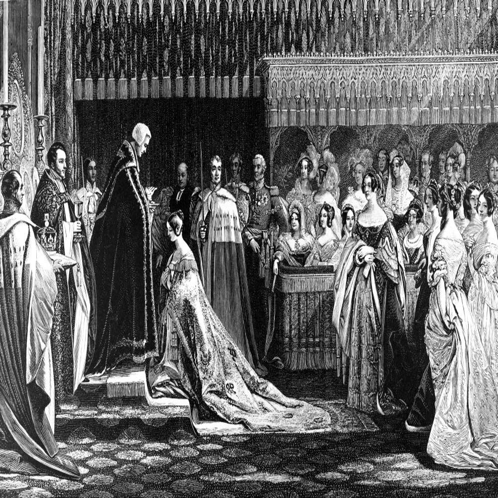 Posterazzi DPI12330018LARGE The Life and Times of Queeen 1901.Queen Victoria Receiving The Sacrament at Her Coronation Photo Print, 38 x 24, Multi