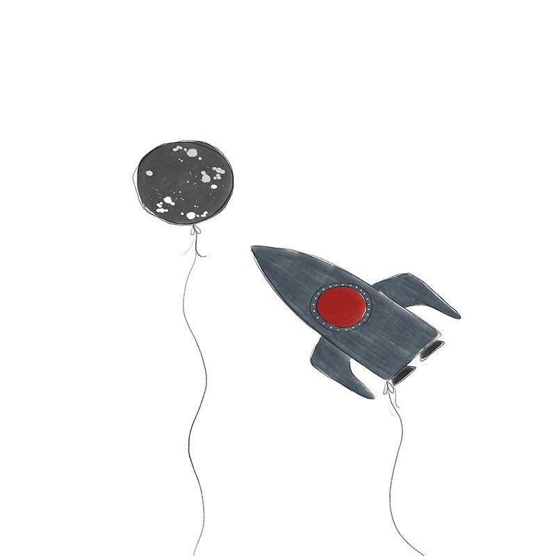 Posterazzi PDXLSRC007BLARGE Spaceship Balloons Photo Print, 24 x 36, Multi
