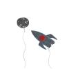 Posterazzi PDXLSRC007BLARGE Spaceship Balloons Photo Print, 24 x 36, Multi view 1