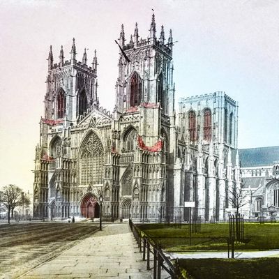 Posterazzi DPI12513308LARGE Magic Lantern Slide 1900. York Minster Circa 1896 Hand Coloured Photo Print, 24 x 30, Multi