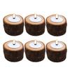 6Pcs Wooden Candle Holder Simple Tea Light Chamberstick for Rustic Wedding Party Birthday Holiday view 1