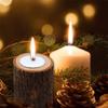 6Pcs Wooden Candle Holder Simple Tea Light Chamberstick for Rustic Wedding Party Birthday Holiday view 2
