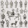 Posterazzi DPI12512840LARGE Eurpoean Suits of Armour from The 14th, 15th and 16th Centuries. from Enciclopedia Ilustrada Segui, published 1908 Photo Print, 24 x 30, Multi view 1