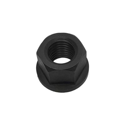 MH GLOBAL Black Oxide Finish 5/8"-11 Thread Flange Nut Steel Hex Threading 10 Pc