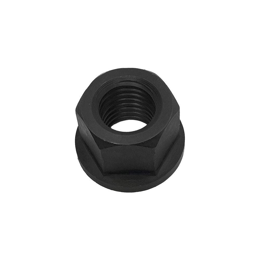 MH GLOBAL Black Oxide Finish 5/8"-11 Thread Flange Nut Steel Hex Threading 10 Pc