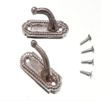 2 Pairs of Curtain Holder TIE Backs Small Georgian Chrome Plated Metal