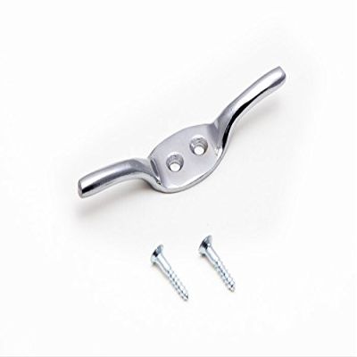 24 Pairs of Cleat Hooks Curtain TIE Hold Back 63MM Chrome & Screws