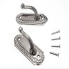 10 Pairs of Curtain TIE Back Large Georgian Chrome Plated Metal view 1