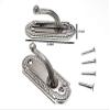 10 Pairs of Curtain TIE Back Large Georgian Chrome Plated Metal view 2