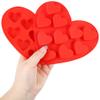 Boao 4 Pack Heart Silicone Molds Valentine's Day for Baking 1.2inch Heart Molds 40 Cavities Suitable for Chocolate Cake Jelly Pudding Handmade Soap Mould Candy Making(Red) view 3