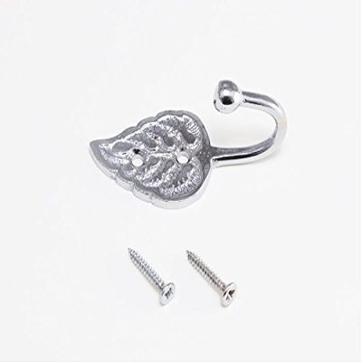 24 PAIRS OF CURTAIN TIE BACK LEAF STYLE CHROMED BRASS 30 X 65 X 30MM