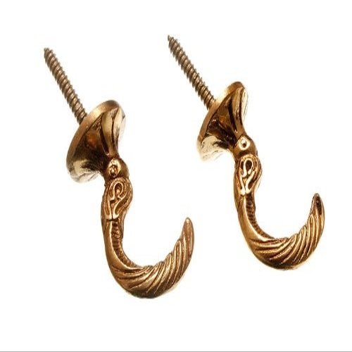 24 Pairs of Curtain TIE Back Hooks Large Egyptian Solid Brass 45MM