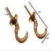 24 Pairs of Curtain TIE Back Hooks Large Egyptian Solid Brass 45MM view 2